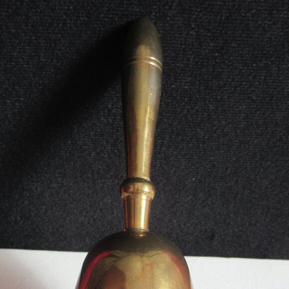 Mother of Pearl inlay, Vintage brass hand bell, India - Picture 2 of 7